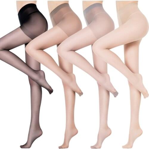 Silk Stockings Womens Thin Snag-proof Summer Pantyhose Black Flesh-colored Ultra-thin Plus File Beautiful Leg Socks