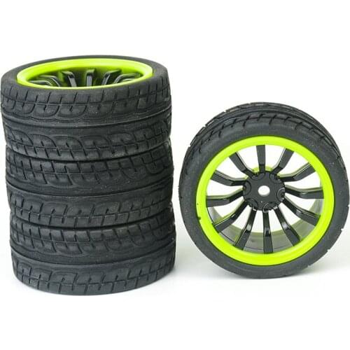 4PCS HSP 94123 SN HongNor HNR Tire 65mm Diameter Tires 28mm Width 12mm Combiner Tyre for 1/10 On-Road Drift RC Racing Car RV