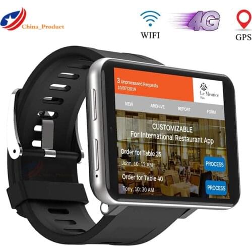 DM100 3GB 32GB Smart Watch 4G LTE 2.86" IPS HD Large Screen Android 7.1 MTK6739 With Sim Card 2700mAh Battery GPS 5MP Smartwatch