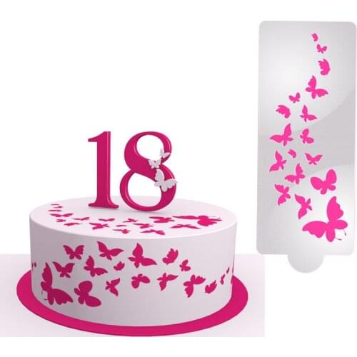 14in*6in Butterfly Cake Stencil Wedding Decoration Fondant Moulds Sugarcraft Pastry Tools Cake Decorating Tools