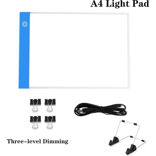 Three Level Dimmable Led Light Pad A4 Size Tablet Eye Protection Easier for Diamond Painting Embroidery Tools Accessories