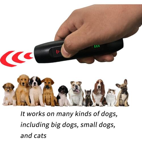 Pet Dog Repeller Anti Barking Stop Bark Training Device Trainer LED Ultrasonic Anti Barking Ultrasonic With 3W Flashlight Wholes