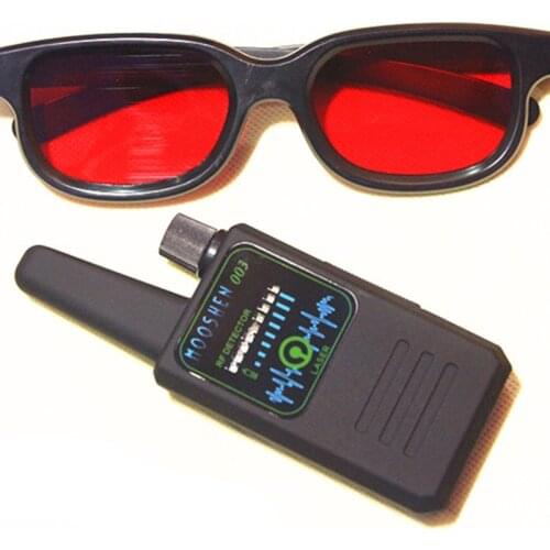 M0003 red light flashes all detected RF Signal detector Bug Anti-spy Detector Camera GSM Audio Bug Finder GPS Scan with glasses