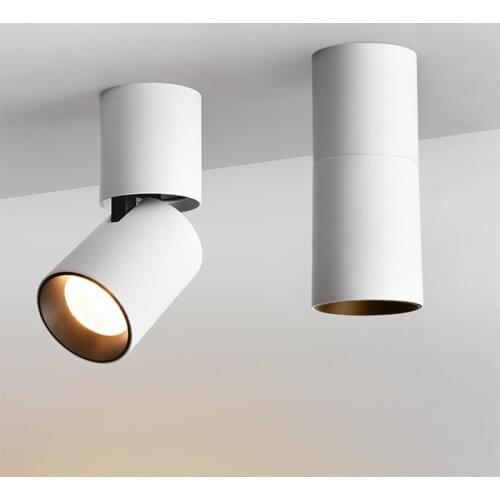 Rotatable LED Surface COB Downlight 24W Dimmable 12W 18W Lamp AC85-265V Aluminum Ceiling Spot Light For Living Room Lighting