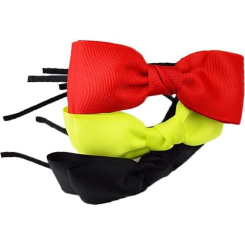 Women Cute Hairband Ribbon Double Big Bows Hair Band Elegant Hair Bands Grosgrain Headband Stylish Head Wrap Haar Accessories