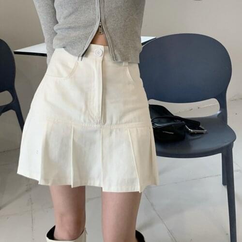 A-line skirt female 2021 spring and autumn new Korean style high waist slim design sense of all-match skirt