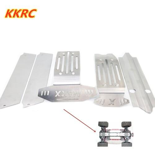1/5 X-MAXX Stainless Steel Chassis Armor Skid Plate Kit Protection Plate for RC Car 1:5 XMAXX
