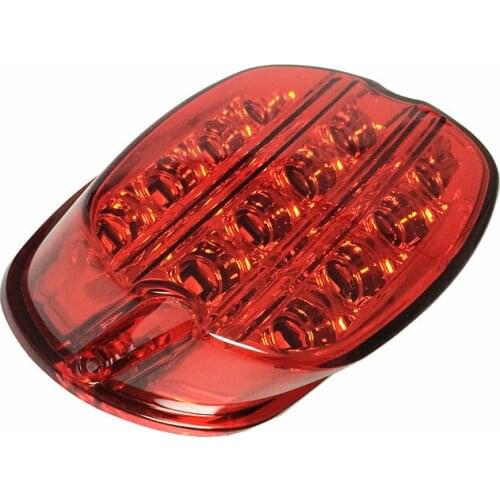 1PCS Red Layback license plate Motorcycle LED Brake Tail Light for Superlow XL883L for motor Dyna Fat Boy FLSTF Night Train FX
