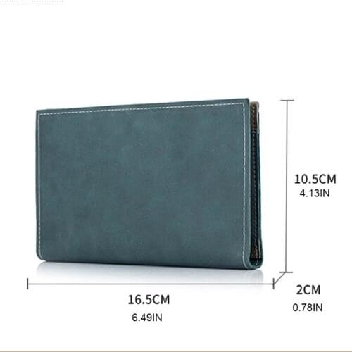 28GD Credit Card Driver License Leather Bifold Wallet Zipper Coin Purse Cash Pocket Organizer Passport Holder Pouch