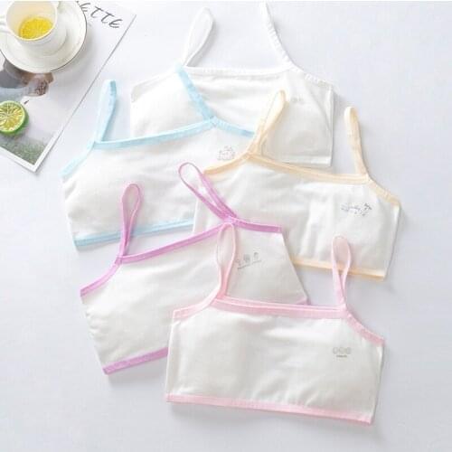 5pcs girls underwear Teen bra girl vest for 8-16 Years Adolescente Kids Underwears sweet Training bra cute undertops