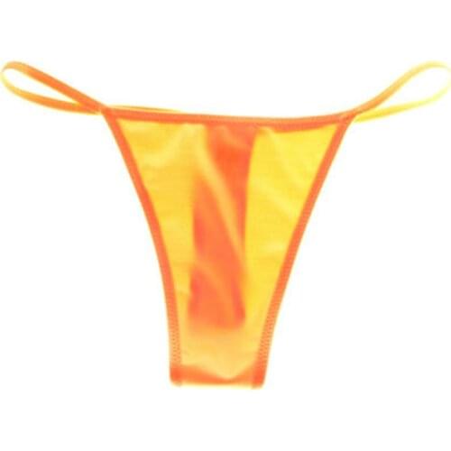 Acebal Cers men sexy thong fashion g-strings mens low waist underwear smooth ice silk tanga gay men gay underwear