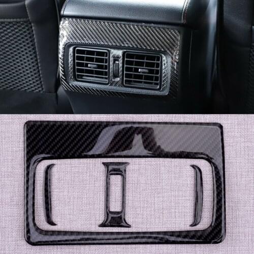 CITALL 4pcs/Set Car Rear Air Vent Outlet Cover Trim Fit for Toyota 4Runner 2010-2014 2015 2016 2017 2018 2019 2020 Carbon Fiber