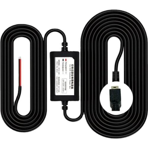 Dash Cam Hardwire Mini/Micro USB Hard Wire Kit Fuse Low Voltage Protection For Car GPS Radars Detectors Charger Power Cord