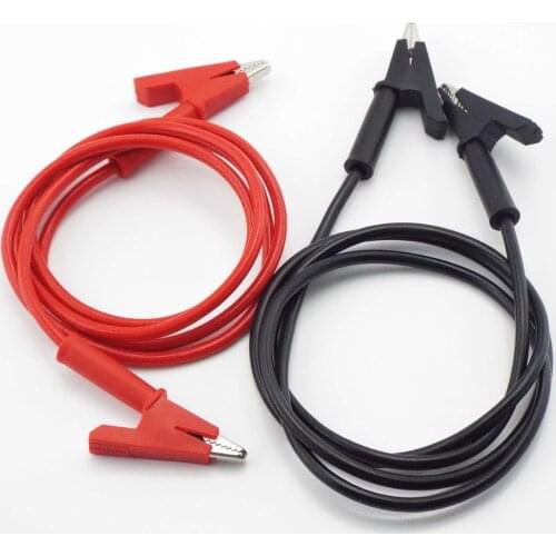Double-ended Alligator Crocodile Clips Test Jumper Wire High Voltage Alligator Clips Electrical DIY Test Leads