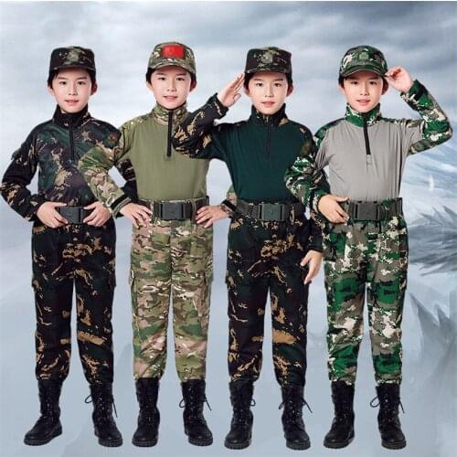 Cosplay Carnival Teenager Combat High Quality Army Camouflage Suit Neutral Summer Camp Training Military Uniform Childrens Day