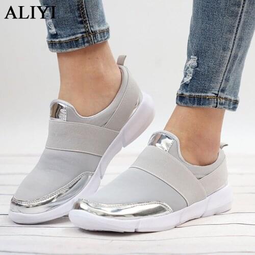 New Vulcanized Shoes Women 2021 Spring Autumn Comfortable Slip On Ladies Trendy Sneakers Outdoor Running Walking Flats Loafers