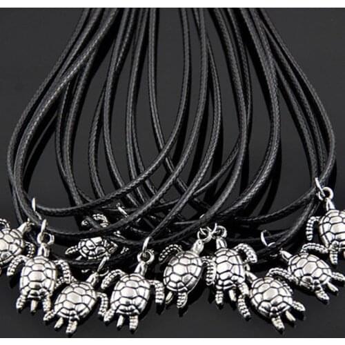 Cool 10pcs/LOT Men Womens Jewelry Vintage alloy sea turtles pendants surfer necklaces gifts