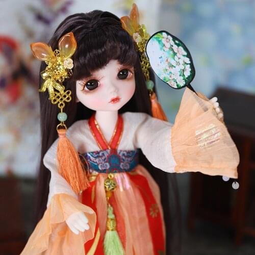 30CM ABS Handmade Costume Dress Up Doll Exquisite Clothes + Headdress Dolls For Collection Traditional Chinese Fairy DollsZL842