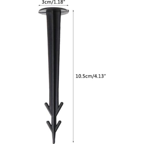 M17D 100Pcs Plastic Garden Cover Cloth Securing Stakes Spikes Lawn Pins Pegs Sod Staples Anchoring Weed Fixing Landscape