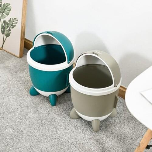 2021 New Creative Rocket Trash Can Household Rubbish Bin Plastic Storage Bins for Kitchen Bathroom Living Room Office