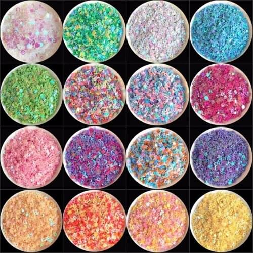 Multi Shape Mix Colors 20g 3-5mm Star Heart PlumSequins PVC Paillettes 3D Nail Art Manicure DIY Wedding Lentejuelas Accessories