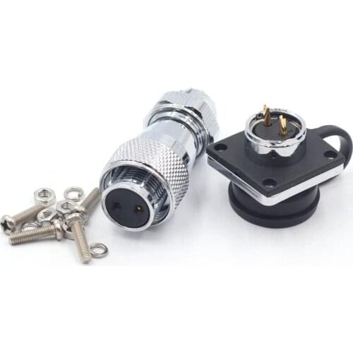 WS16 Series, 2-pin waterproof connector male female , Industrial Connectors plug socket,dustproof connector 2pin ,IP67