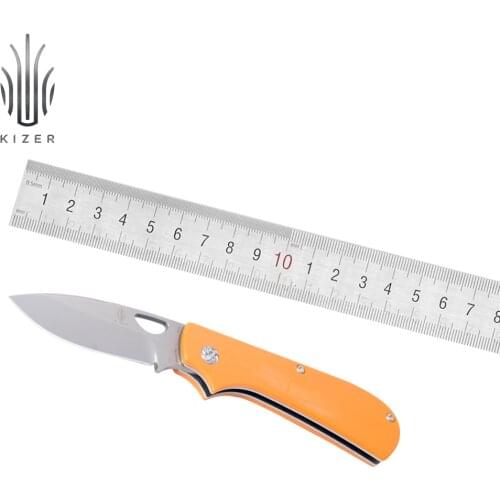 Kizer folding knife Zipslip V3507N2 tactical knife orange G10 handle knife outdoor essencial survival tools