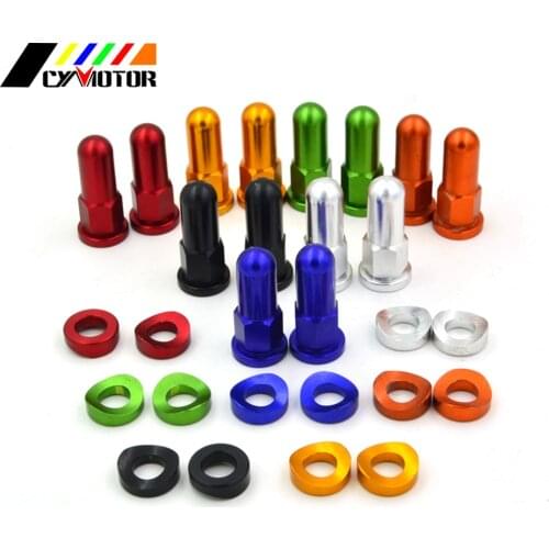 Motorcycle Rim Lock Covers Nuts Washers Security Bolts Screw For CR CRF YZ YZF EXC SX KX KLX RM RMZ 125 150 200 250 300 350