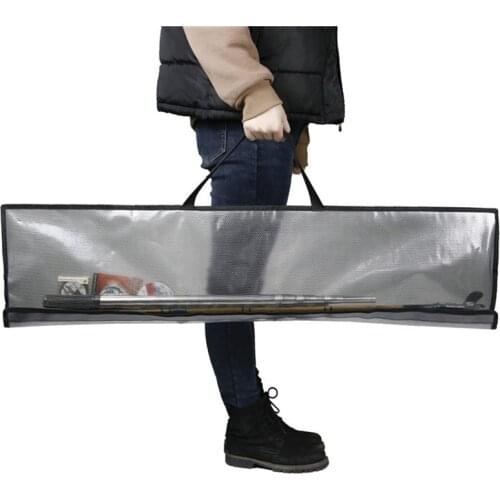 Simple Transparent Distinguishable PVC Clip Net Fishing Rod Bag Bait Fishing Reel Fishing Tool Accessories Storage Bag X571G