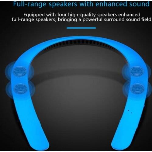 T3LB Wearable Bluetooth-compatible Speaker Flash Connection Super Bass Boombox Sound Box Black Blue Rose Gold Built-in Mic