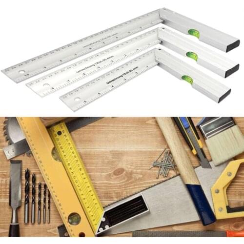 90° Angle Ruler Aluminum Gauge Thickening Carpenter Woodworking Square Gauge 300