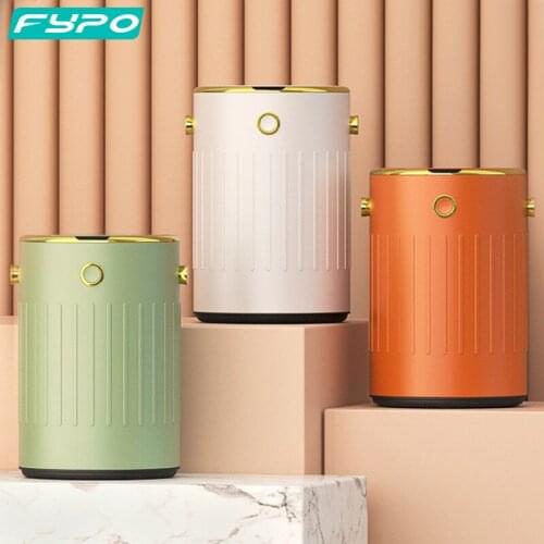 Fypo Smart Trash Can Retro Induction Trash Bin With Lid Support Kick and Hand Sensing Garbage Can For Bathroom, kitchen, bedroom