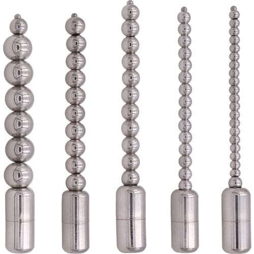 Stainless Steel Urethra Sound Beads Penis Plug Urethal Stimulator Masturbators Sex Toys For Men Urethral Dilator Cock Plug