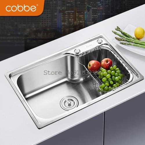 Sink Single-bath Kitchen Sink Thickened 304 Stainless Steel Sink Sink Sink