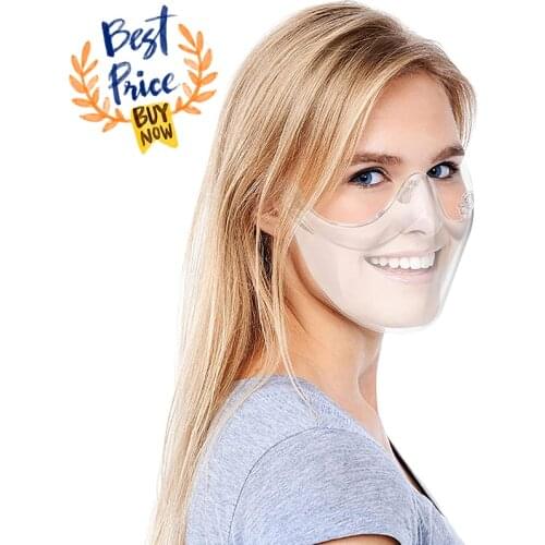 Protective Mask Anti-PM2.5 Reusable Cycling Face Cover Face Shield Anti-Fog Oil Plastic Transparent Mouth Cover Kitchen Tools