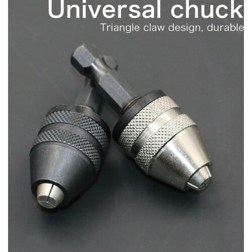 1PCS Keyless 0.5-3.0mm Drill Chuck 1/4\ Keyless Drill Bit Chuck Hex Shank Adapter Converter Quick Change For Mini Drill Chucks