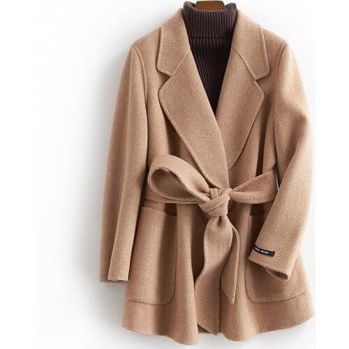 100% Wool Autumn Winter Warm Parka Female Long Trench Coat For Women Double Sided Overcoat abrigo mujer LX2461