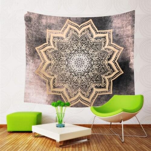 Indian Mandala Tapestry Lotus Flower Printed Bohemian Yoga Mat Bikini Cover-Up Blanket