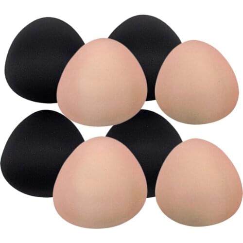 4Pcs Bikini Insert Bra Pads Filled with Sponge Bra Triangle Shape Thick Sponge Bra Pads Push Up Breast Swimsuit Bra Padding