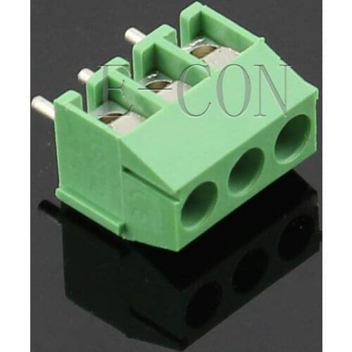 5PCS 3 poles/3 Pin 3.5mm 3 way straight pin PCB Universal Screw Terminal Block Connector