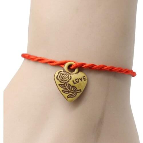 50pcs Wedding Souvenirs Women Lucky Bracelets Kids Birthday Favors Gifts For Guest Party Favors Cartoon Bead Red String Bangles