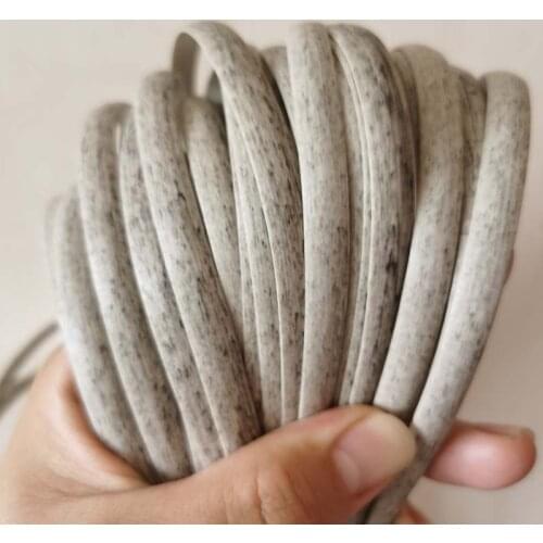 8mm 500g Light Grey PE Flat Synthetic Rattan Material Handmade Weaving Rope Home Furniture Decoration Chair Table Basket Repair