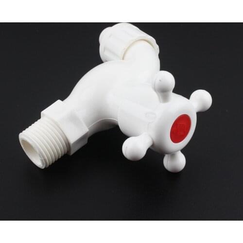 1/2'' PVC Thread Adapter Plum Blossom Handle Water Tap Water Faucet 16mm Water Valve Garden Hose Connector For Garden Irrigation