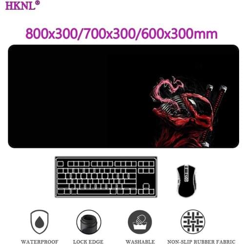 Accessories Gaming Mouse Pad Black Red Pc Mouse Mat Keyboard Mausepad Gamer Desktop Rugs Computer Mousepad 30x80 600x300/30x60
