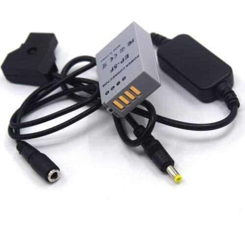 D-TAP Dtap 12-24V To 9V Power Step-down Cable EH-5A+EP-5F DC Coupler EN-EL24 Dummy Battery for Nikon for Nikon 1 J5 1J5 Camera