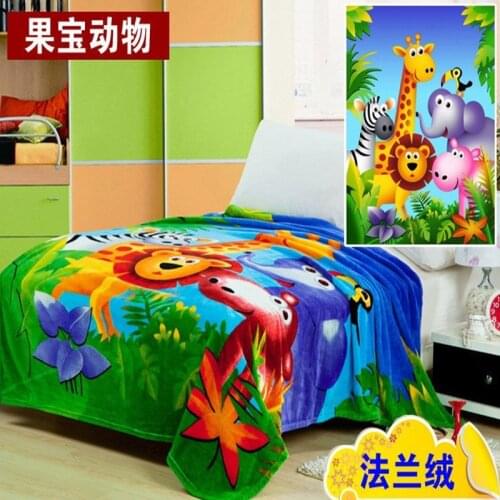 New Spring 100% coral fleece flannel fabric super soft air-condition blanket cartoon Free shipping 150cmx200cm 220G/SM