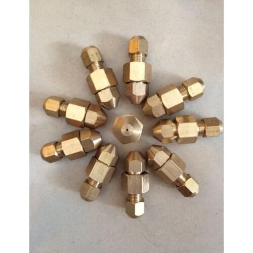 LPG/LNG gas injector, copper nozzle fitting for burner and heater, gas orifice fitting,gas jet