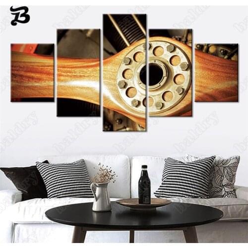 Canvas Painting 5 Pieces Wall Art Vintage Home Decoration Canvas Poster and Prints Wall Picture for Living Room Retro Wall Decor