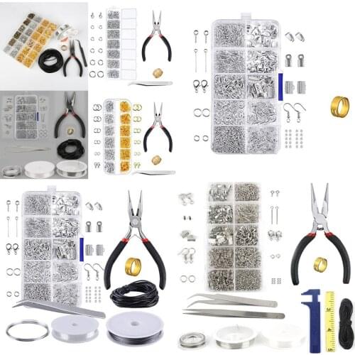 6 Styles DIY Jewelry Making Kit Tool Wire Silver Color Sterling Beading Tools Craft Supplies For Necklace Bracelet Component