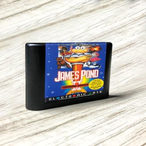 James Pond II - Codename - Robocod - EUR Label Flashkit MD Card for Sega Genesis Megadrive Video Game Console